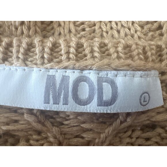 2/$30 MOD Vintage-Inspired Large Beige Crochet Knit Top Acrylic Wool Blend NWOT - Picture 4 of 12